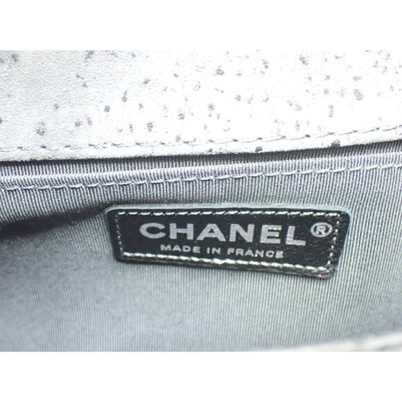 Chanel Grey Spotted Boy Bag Old Medium Iridescent Classic Quilted CC Crossbody - Picture 16 of 16